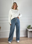 Ψηλόμεσο jean wide leg