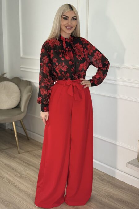 Παντελόνα oversized με αποσπώμενη ζώνη