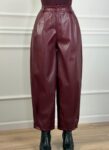 Παντελόνι δερματίνη σε καφέ ή μπορντό