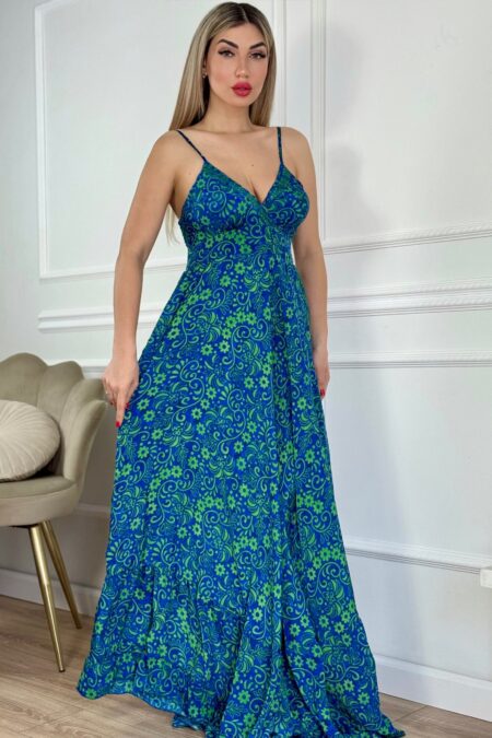 Αέρινο floral silk boho φόρεμα σε αποχρώσεις