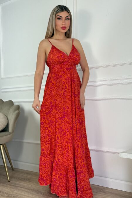 Αέρινο floral silk boho φόρεμα σε αποχρώσεις