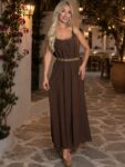 Oversized αέρινο φόρεμα βισκόζη plus size