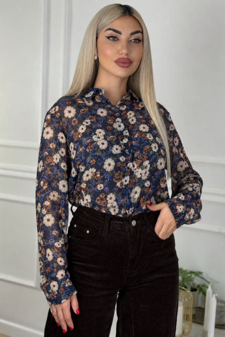 Floral πουκάμισο σε μπλε ή καφέ